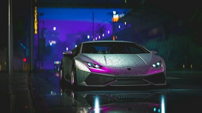 Lamborghini Aventador Reflection Art 4k