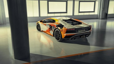 2019 Lamborghini Aventador S Вид сзади 8k