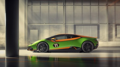 2020 Lamborghini Huracan Evo GT Вид сбоку