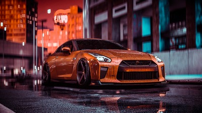 Nissan Gtr Nfs спереди 4k