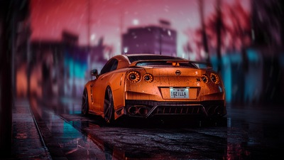 Nissan Gtr Nfs сзади 4k