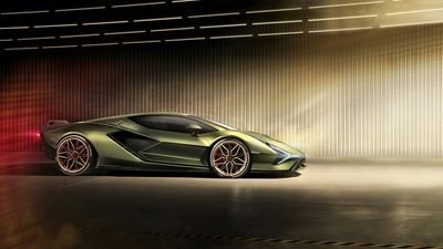 2019 Lamborghini Sian Вид сбоку