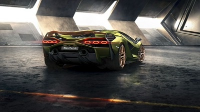 2019 8k Lamborghini Sian сзади