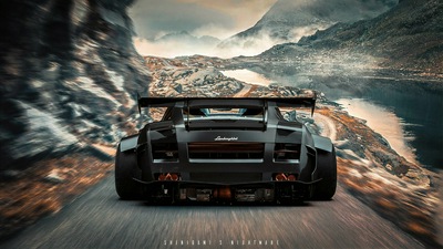 Задняя часть Lamborghini