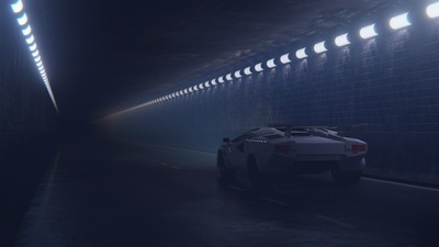 Туманный туннель Lamborghini 4k