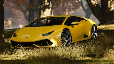 Желтый Lamborghini 4k Новый