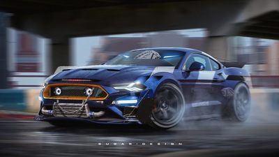 Уличные гонки Ford Mustang 4k