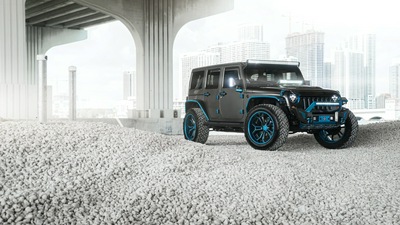 Jeep Wrangler Сине-серый 8k