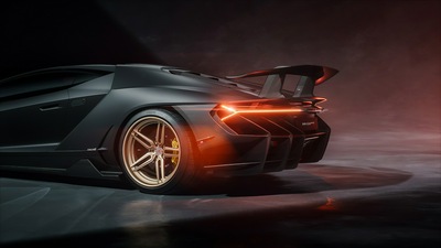 Lamborghini Centenario сзади 4k