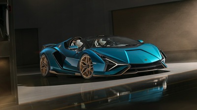 Lamborghini Sian Roadster 2020 Вид сбоку