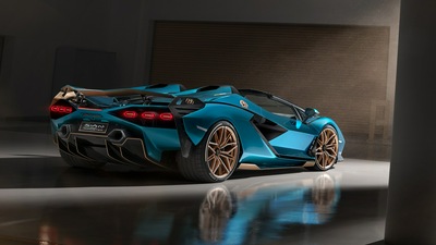 2020 Lamborghini Sian Roadster Вид сзади