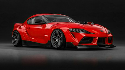 Toyota Supra Рендеринг спереди 4k