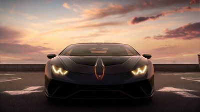 Черный Lamborghini 4k