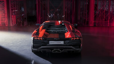 Lamborghini Aventador S от Йоджи Ямамото Вид сзади 10k