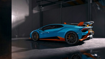 Lamborghini Huracan STO Edition Боковой вид 5k