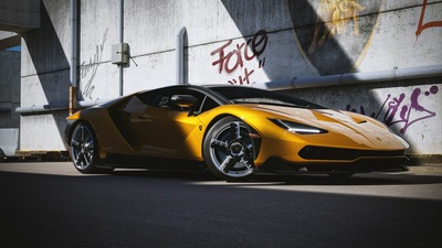 Lamborghini Centenario Желтый Cgi 4k