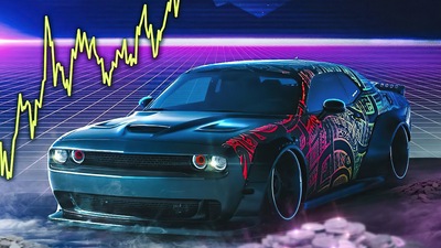 Dodge Challenger Srt Ретро Волны 4k