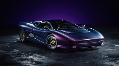 Jaguar XJ220 фиолетовый 4k