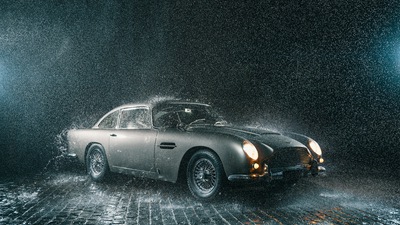 Aston Martin Db5 под дождем 5k