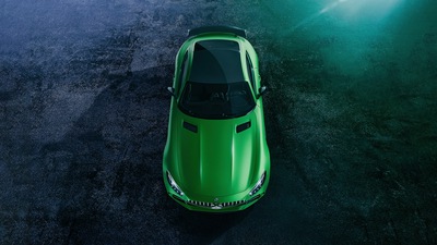 Mercedes Amg Gtr Зеленый 2021 4k