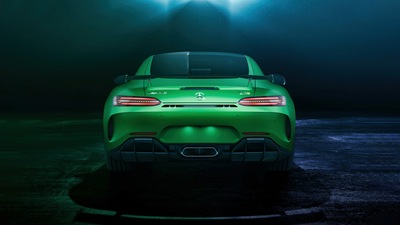 Mercedes Amg Gtr Зеленый 2021 Задняя сторона 5k