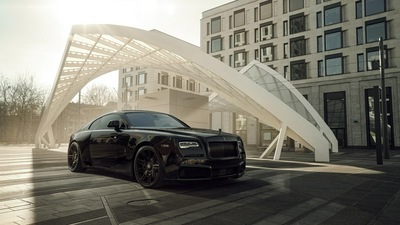 2021 Spofecs Rolls Royce Черный значок Wraith 8k