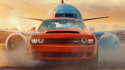 День курения Dodge Challenger 5k