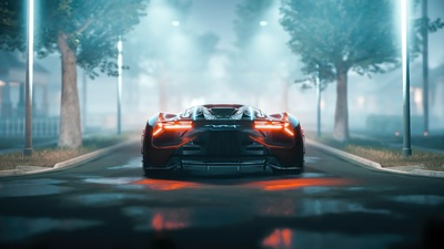 Lamborghini Terzo Millennio сзади 5k