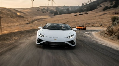 2021 Lamborghini Huracan Evo Rwd Spyder Вид спереди 8k