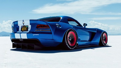 Широкофюзеляжный задний вид Dodge Viper 4k