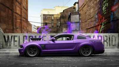 Фиолетовый Mustang Gt