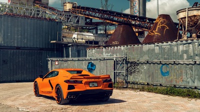 2022 Оранжевый C8 Corvette Miami 8k