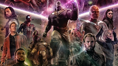 Художественная работа Avengers Infinity War 2018, сделанная фанатом