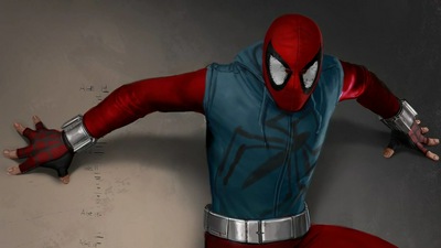 Человек-паук на стене