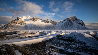 Ледяной и красивый пейзаж 4k