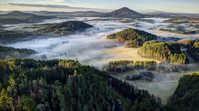 Леса Чешская Республика Парки Богемская Швейцария