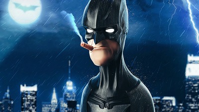 Бэтмен курит