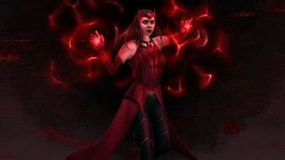 Фан-арт Scarlet Witch WandaVision 5k