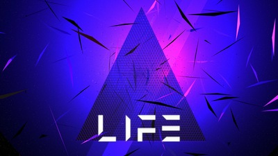 Треугольная абстрактная типография Life Typography 5k