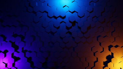 Шестигранный цветной взрыв 3d