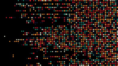 Красочные точки Темный Абстрактный 5k