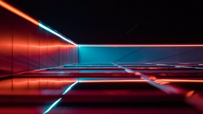 Красно-синяя клетчатая текстильная фотография Neon 5k