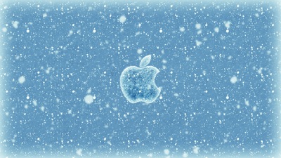 Логотип Apple Christmas Winter 4k