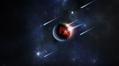 Цифровое искусство Planet Meteors