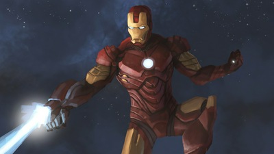 Художественное оформление Iron Man Blaster 4k